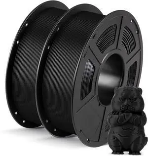ANYCUBIC PLA Filament 1.75mm Bundle, 3D Printing PLA Filament 1.75mm Dimensional Accuracy +/- 0.02mm, 1KG Spool (2.2 lbs), 2KG Black+Black