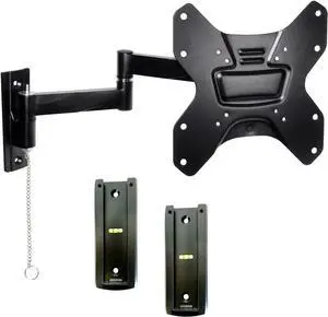 Portable Locking RV TV Mount with 2 Wall Plates-Use 1 TV in 2 Locations, Full Motion Arm, Rust-Resistant Aluminum, Fits TVs up to 50, 200x200 VESA for Trucks, Campers, RV, Trailers