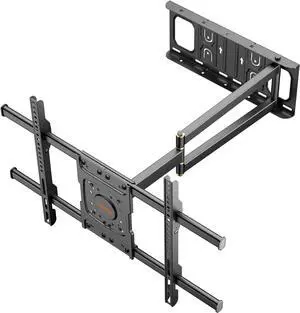 Corner Long Arm TV Wall Mount with 25.6inch Extension,Full Motion TV Mount 90 Degree Swivel Tilt Heavy Duty for 32-75''Screens, Load 77lbs,Max VESA 600x400mm, Fit 16''Stud