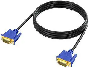 VGA Cable 10 Feet, VGA Computer Monitor Cable Adapter, Gold-Plated Shielded VGA Cord HD15 1080P@60Hz Full HD High Resolution Pure Copper Wire for TV Computer Monitor Display Projector-Blue