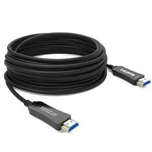 Fiber Optic HDMI Cable 60ft, Fiber HDMI Cable Supports 4K@60Hz, 4:4:4/4:2:2/4:2:0, HDR, Dolby Vision, HDCP2.2, ARC, 3D, High Speed 18Gbps, Slim and Flexible HDMI Fiber Optic Cable
