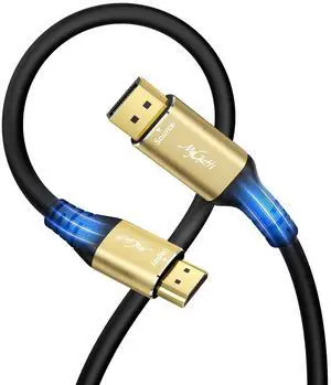 4K DisplayPort to HDMI Cable 10FT, DP to HDMI Video Uni-Directional Cord Adapter, Compatible with Dell, NVIDIA, AMD, Lenovo, Monitor, Projector, Desktop and More