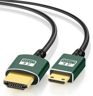 Thin Mini HDMI to HDMI Cable 3.3FT, Ultra Slim & Flexible Soft Mini HDMI Cable Supports 3D/4K@60Hz/18gbps/2160P/1080P Thin Mini HDMI to HDMI Cable 3.3FT, Ultra Slim & Flexible Soft Mini HDMI Cable Supports 3D/4K@60Hz/18gbps/2160P/1080P