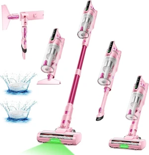 Trucozie Cordless Vacuum Cleaner, Self-Standing Lightweight Stick Vacuum with 50 mins Runtime, Powerful Suction, Anti-Tangle Wireless Vacuum for Home, Hardwood Floor, Carpet, Pet Hair, Pink Trucozie Cordless Vacuum Cleaner, Self-Standing Lightweight Stick Vacuum with 50 mins Runtime, Powerful Suction, Anti-Tangle Wireless Vacuum for Home, Hardwood Floor, Carpet, Pet Hair, Pink