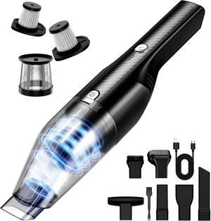 Handheld Vacuum Cordless - Car Vacuum Cleaner with 11000Pa Powerful Suction,1.2lbs Lightweight, Type-C Charge, Multiple Accessories, Portable Hand Vacuum for Home, Pet and Car Handheld Vacuum Cordless - Car Vacuum Cleaner with 11000Pa Powerful Suction,1.2lbs Lightweight, Type-C Charge, Multiple Accessories, Portable Hand Vacuum for Home, Pet and Car