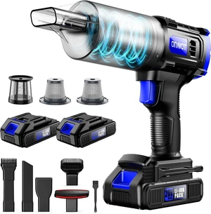 Car Vacuum Cordless, 35000PA Strong Suction Handheld Vacuum with 2 Detachable Batteries, 60Min Runtime Portable Vacuum Cleaner for Car Detailing, Pet Hair, Home Couch & Office, 350ML XL Dust Cup Car Vacuum Cordless, 35000PA Strong Suction Handheld Vacuum with 2 Detachable Batteries, 60Min Runtime Portable Vacuum Cleaner for Car Detailing, Pet Hair, Home Couch & Office, 350ML XL Dust Cup