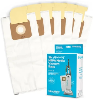 Simplicity Vacuum Bags Type A, SAH-6 Hepa Vacuum Replacement Bags, 6-Pack Simplicity Vacuum Bags Type A, SAH-6 Hepa Vacuum Replacement Bags, 6-Pack