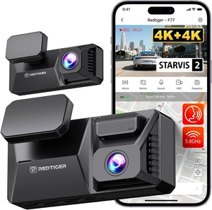 REDTIGER F77 4K+4K Dual Dash Cam for Cars, 2CH STARVIS 2 IMX678, 128GB eMMC REDTIGER F77 4K+4K Dual Dash Cam for Cars, 2CH STARVIS 2 IMX678, 128GB eMMC