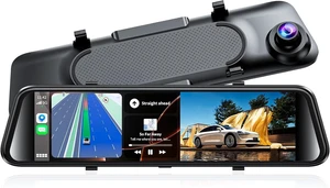 2.5K Mirror Dash Cam with CarPlay Mirror & Android Auto, Dash Cam Front and Rear with Zoom Function,12 inches Rear View Mirror Camera with Voice Control/BT Call/64GB Card Included-JOMISE K17 Pro 2.5K Mirror Dash Cam with CarPlay Mirror & Android Auto, Dash Cam Front and Rear with Zoom Function,12 inches Rear View Mirror Camera with Voice Control/BT Call/64GB Card Included-JOMISE K17 Pro