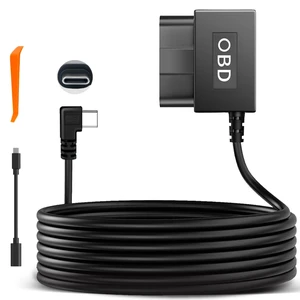 YKT Dash Cam OBD Hardwire Kit, Dash Camera Power Cable Type C Port 11.6-16V to 5V/2.5A with Low Voltage Protection 24h Parking Monitor for Dashcam, GPS (Type-C) (Fit for All Dash Cam) YKT Dash Cam OBD Hardwire Kit, Dash Camera Power Cable Type C Port 11.6-16V to 5V/2.5A with Low Voltage Protection 24h Parking Monitor for Dashcam, GPS (Type-C) (Fit for All Dash Cam)