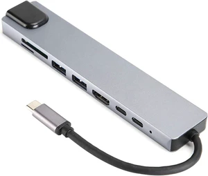USB C Adapter with 4K, USB-C to Type-C USB 3.0 Hub RJ45 Ethernet Mini SDTF OTG Adapter USB C Adapter with 4K, USB-C to Type-C USB 3.0 Hub RJ45 Ethernet Mini SDTF OTG Adapter