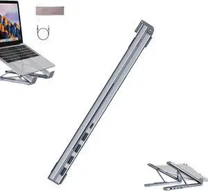 Civilized 8-in-1 USB-C Laptop Stand, Laptop Stand Docking Station, Civilizek 8-in-1 USB-C Laptop Stand, with 4K HDMI, 2 USB 3.0, Pd 100w, Universal for Home Offices (5 in 1)