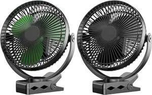 Clip Fan, 8 Inch Mini Quiet Desk Fan, 10000mAh USB Rechargeable Battery Operated Clip on Fan, USB Desk Fan, Portable Personal Small Fan For Desk, Office,Golf Cart