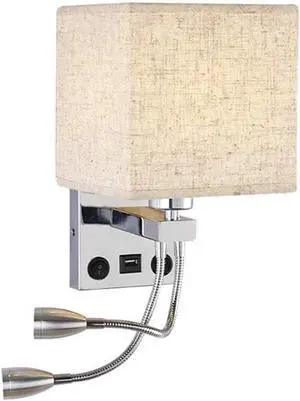 Adjustable Gooseneck E27 Socket with USB Port & Double Switches - Versatile Beige Desk Lamp for Home Office, Reading, and Task Lighting Adjustable Gooseneck E27 Socket with USB Port & Double Switches - Versatile Beige Desk Lamp for Home Office, Reading, and Task Lighting