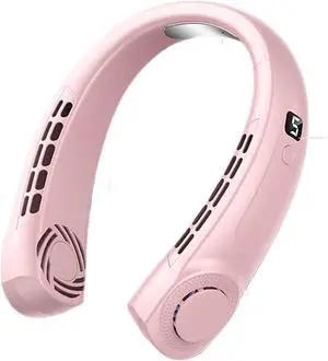 Mute USB Personal Fan Digital Display 5 Speeds Rechargeable Bladeless Portable Neck Fan Home School Office(Black standard) Mute USB Personal Fan Digital Display 5 Speeds Rechargeable Bladeless Portable Neck Fan Home School Office(Black standard)