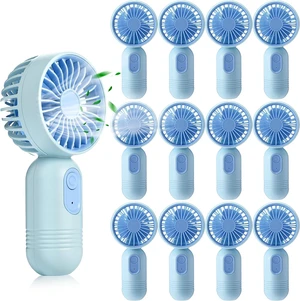 Rossesay 12 Pack 12 Pack Mini Portable Handheld Fan Bulk for Travel 3 Speeds, Rechargeable USB Battery Operated, Small Personal Eyelash Fans for Women Men Indoor Outdoor (Blue) Rossesay 12 Pack 12 Pack Mini Portable Handheld Fan Bulk for Travel 3 Speeds, Rechargeable USB Battery Operated, Small Personal Eyelash Fans for Women Men Indoor Outdoor (Blue)