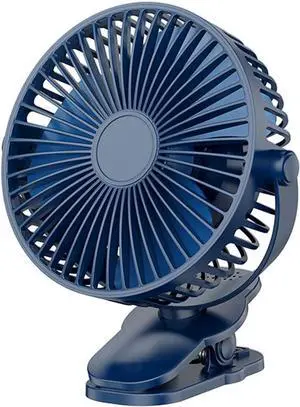 Portable Rechargeable Cordless USB Mini Cordless Fan With Grip Clip 3 Blade Strong Wind Desk Rotating Fan Pocket Air Cooler fan (Color : Green, Size : 6inch)