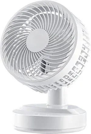 USB Desk Fan with Strong Airflow, Silent Oscillation, 70° Horizontal Coverage for Home, Dorm, Or Office Use