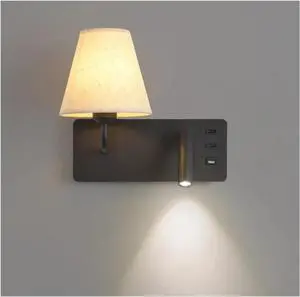 Indoor USB Bedside Reading Wall Light LED Background Wall with Switch Lighting