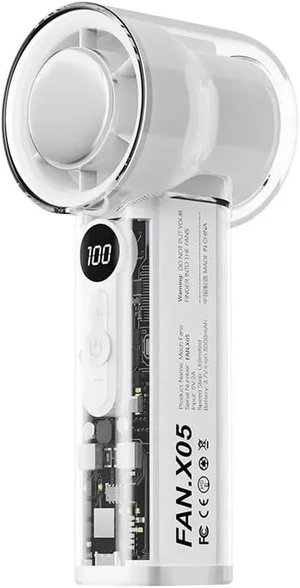 New Handheld Mini Fan LCD Display 100 Speed Adjustable High Airflow 3000mA USB Rechargeable Outdoor Portable Fan(White) New Handheld Mini Fan LCD Display 100 Speed Adjustable High Airflow 3000mA USB Rechargeable Outdoor Portable Fan(White)