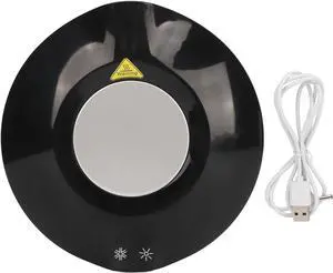 Heating and Cooling Cup Mat, USB Powered Electric Coffee Warmer, Drinking Cooler, ABS Plastic Shell, 65 Degrees, Wide Container Compatibility