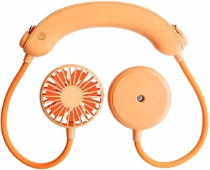 Mini Hanging Neck Fan Portable USB Rechargeable Outdoor Air Cooling Fan Hands-Free Neck Band Electric Fan Heat Sink (Color : Black) (Orange) Mini Hanging Neck Fan Portable USB Rechargeable Outdoor Air Cooling Fan Hands-Free Neck Band Electric Fan Heat Sink (Color : Black) (Orange)