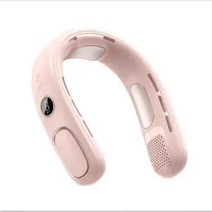 New Semiconductor Cooling Neck Fan, Usb Rechargeable, Portable Lazy Outdoor Neck Fan (1, pink)