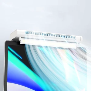 Monitor Clip On Fan, Stepless Speed USB Powered Desk Fan with Light, Bladeless Personal Fan Quiet Desktop Fan, Easy Install and Space Saving, Suitable for Flat Monitor, Laptop (Color : White) Monitor Clip On Fan, Stepless Speed USB Powered Desk Fan with Light, Bladeless Personal Fan Quiet Desktop Fan, Easy Install and Space Saving, Suitable for Flat Monitor, Laptop (Color : White)