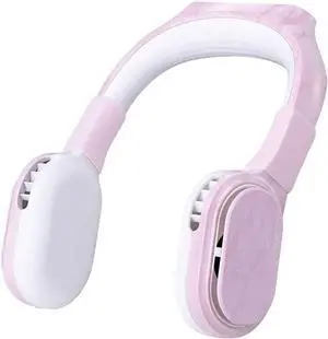 Portable Personal Bladeless Fan, Handsfree Mini Rechargeable Neck Fan Wearable Neckband Fan, Necklance Fan with Dual Wind Head 4 Speeds for Office Traveling Outdoor Camping Low Noise Design
