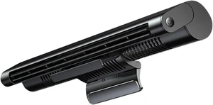 Computer Monitor Clip On Fan, Portable Desktop Ultra Quiet Screen Hanging Fan with 3 Speeds Touch Control, Compatible with Thickness Less Than 2cm Laptop Display, Black Computer Monitor Clip On Fan, Portable Desktop Ultra Quiet Screen Hanging Fan with 3 Speeds Touch Control, Compatible with Thickness Less Than 2cm Laptop Display, Black