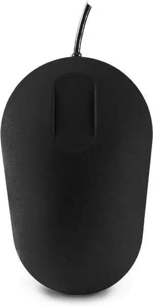 PUREKEYS Medical Mouse Touch Scroll USB-Cabled Black for Hospital, Dentist, Cleanroom, Laboratory and Industrial. Easy to Clean Hygienic Flat and Flexible Silicone