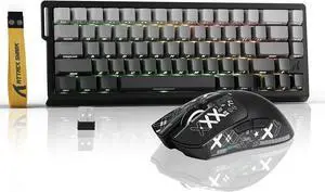 ATTACK SHARK X68HE PRO Rapid Trigger Wireless Gaming Keyboard and X11 Mouse, 8K Polling Rate,Hall Effect Magnetic Switch Keyboard, Tri-Mode Mouse with Magnetic Charging Dock, 22000 DPI for PC Mac
