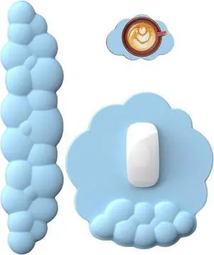 Cloud Keyboard and Mouse Wrist Rest Pad for Computer Arm Pain Relief- Ergonomic Wrist Support Mousepad with Non-Slip PU Base for Office, Gaming, and Home Use Anti-Fatigue