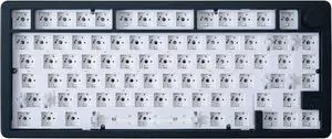 GK GAMAKAY TK75PRO 75% Aluminum Alloy Mechanical Keyboard Kit with Knob Control, Gasket-Mounted 81 Keys Hot Swap Tri-Mode Bluetooth/Type-C/2.4G RGB Customized Keyboard DIY Base Kit (TK75PRO, White)