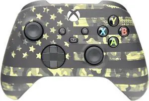 Wireless Custom Controller Compatible with PC, Windows 10+, Series X/S & One (Series X/S Camo Flag)