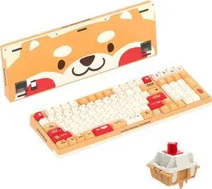 GATERON iG 98 Co-Branded Mechanical Gaming Keyboard, Tri-Mode Hot Swappable Wired/Bluetooth/2.4G Wireless Keyboard with RGB Light for Windows & Mac, PBT Keycaps (Bonanza, Mini i Switch)