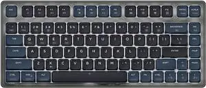 FIRSTBLOOD ONLY GAME. AK832 83Keys Triple Modes Low-Profile Brown Switches Mechanical Keyboard, 2.4G Wireless/Bluetooth 5.2/USB-C Wired, Portable Thin Illuminated Programmable Computer Keyboard