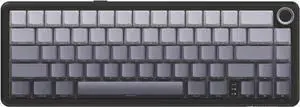 MAMBASNAKE Attack Shark X66 Gasket Wireless Mechanical Keyboard with Volume Knob,60% Bluetooth/2.4GHz/Wired Gaming Keyboard,RGB Backlit,Side Printed PBT Keycaps,66 Keys Hot Swappable for PC/MAC,Black