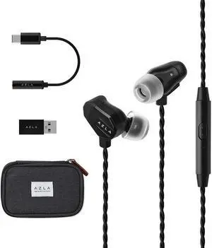 AZLA AIM8 Wired Earphone with Microphone, Gaming Earbuds with FPS Audio Profiles, Clear Mic for PC, PS5, Xbox, and More  Plug & Play Compatibility, IEM for Gaming