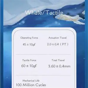 KAILH Hush Deep Sea Switch Pro RGB SMD Mechanical Keyboard Switch DIY Game Keyboard (Whale, 110)