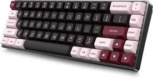 KZZI CNC Magnetic Gaming Keyboard with Rapid Trigger, Hall Effect Switches, CNC Aluminum Frame,Adjustable Actuation 60% Compact TKL Mechanical Keyboard RGB PBT Keycaps for Linux/Win/Mac (Pink)