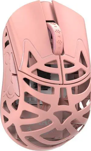 WLMOUSE Beast X Miao Ultralight 31g Magnesium Alloy Cute Gaming Mouse with PAW3950HS Sensor, Cat Paw Theme, Small Hand Gaming Mouse with 8K Polling Rate,TTC/OM Switches (Pink(OM Switch))