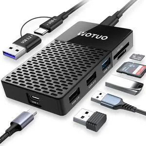 Portable SSD 1TB, Up to 1050MB/s, USB-C External Solid-State Drive with All-in-One Multi-Port USB 3.2 Hub and SD/TF Card Reader Docking Station with iPhone 17/PC/Laptop/Mac/Windows/Android/iOS.
