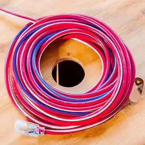 Southwire Heavy Duty Extension Cord - All-Purpose Contractor Grade with Lighted Plug & Patriotic Colors - SJTW Extension - 12 Gauge - 50 Foot - Red, White & Blue
