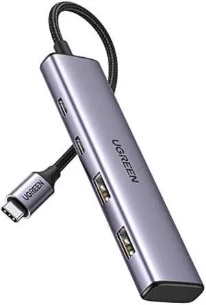 UGREEN USB C Hub, 4 Port USB C Splitter 5Gbps with 2 USB C and 2 USB A Data Port, Aluminium Type C to Multiple USB Adapter for Thunderbolt MacBook M1/M2, iPhone 15 Pro Series, iPad Pro, XPS and More