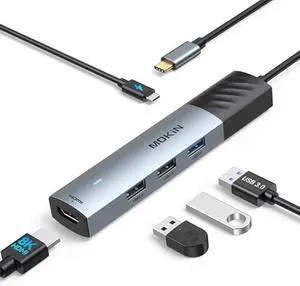 MOKiN USB C Hub, 5 in 1 USB CMultiport Adapter 8K HDMI(DP1.4 with DSC), 100W PD, 3 USB-A Data Ports, USBC Dongle for MacBook Pro/Air, iPad Pro, iMac, iPhone 15 Pro/Pro Max,XPS, Dell, Lenovo MOKiN USB C Hub, 5 in 1 USB CMultiport Adapter 8K HDMI(DP1.4 with DSC), 100W PD, 3 USB-A Data Ports, USBC Dongle for MacBook Pro/Air, iPad Pro, iMac, iPhone 15 Pro/Pro Max,XPS, Dell, Lenovo