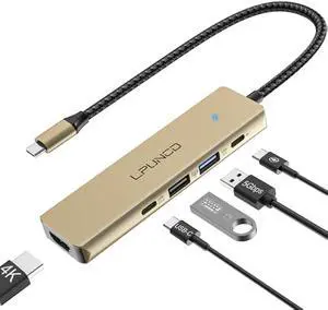 USB-C Hub with 4K HDMI Display, Laptops Docking Station 5-in-1 Multiport Adapter, 100W PD, 2 USB-A Ports and 1 USB-A Port for MacBook Pro/Air, iPad Pro, iMac, iPhone 15 Pro/Pro Max, XPS, Thinkpad USB-C Hub with 4K HDMI Display, Laptops Docking Station 5-in-1 Multiport Adapter, 100W PD, 2 USB-A Ports and 1 USB-A Port for MacBook Pro/Air, iPad Pro, iMac, iPhone 15 Pro/Pro Max, XPS, Thinkpad