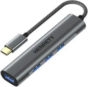 USB C Hub, 4-in-1 Ultra Slim Portable Data Hub USB Splitter USB 3.0 Expander for Laptop, PC, MacBook, Mac Pro, Mac Mini, iMac, Surface Pro, and More USB Devices