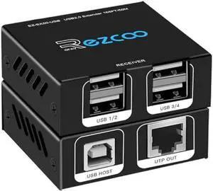 USB Extender 165ft 50m 4-Port USB2.0 HUB by Cat5e Cat6 -Two Webcam Work Sync,Plug & Play for Camera Storage Hard Drive PC Windows,MacOS,Android,1.5m USB Cable, 5V Power U SB Over Ethernet USB Extender 165ft 50m 4-Port USB2.0 HUB by Cat5e Cat6 -Two Webcam Work Sync,Plug & Play for Camera Storage Hard Drive PC Windows,MacOS,Android,1.5m USB Cable, 5V Power U SB Over Ethernet