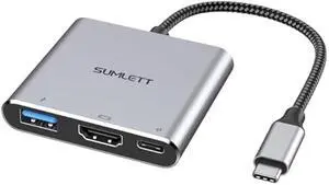 USB C to HDMI Adapter,USB Type C Digital AV Multiport 4K Display Hub (Thunderbolt 3/4 Compatible) with USB 3.0 and USB-C 100W PD Charging Port for MacBook Pro Air M2/M1,Dell XPS,Samsung S21/S20/S10 USB C to HDMI Adapter,USB Type C Digital AV Multiport 4K Display Hub (Thunderbolt 3/4 Compatible) with USB 3.0 and USB-C 100W PD Charging Port for MacBook Pro Air M2/M1,Dell XPS,Samsung S21/S20/S10